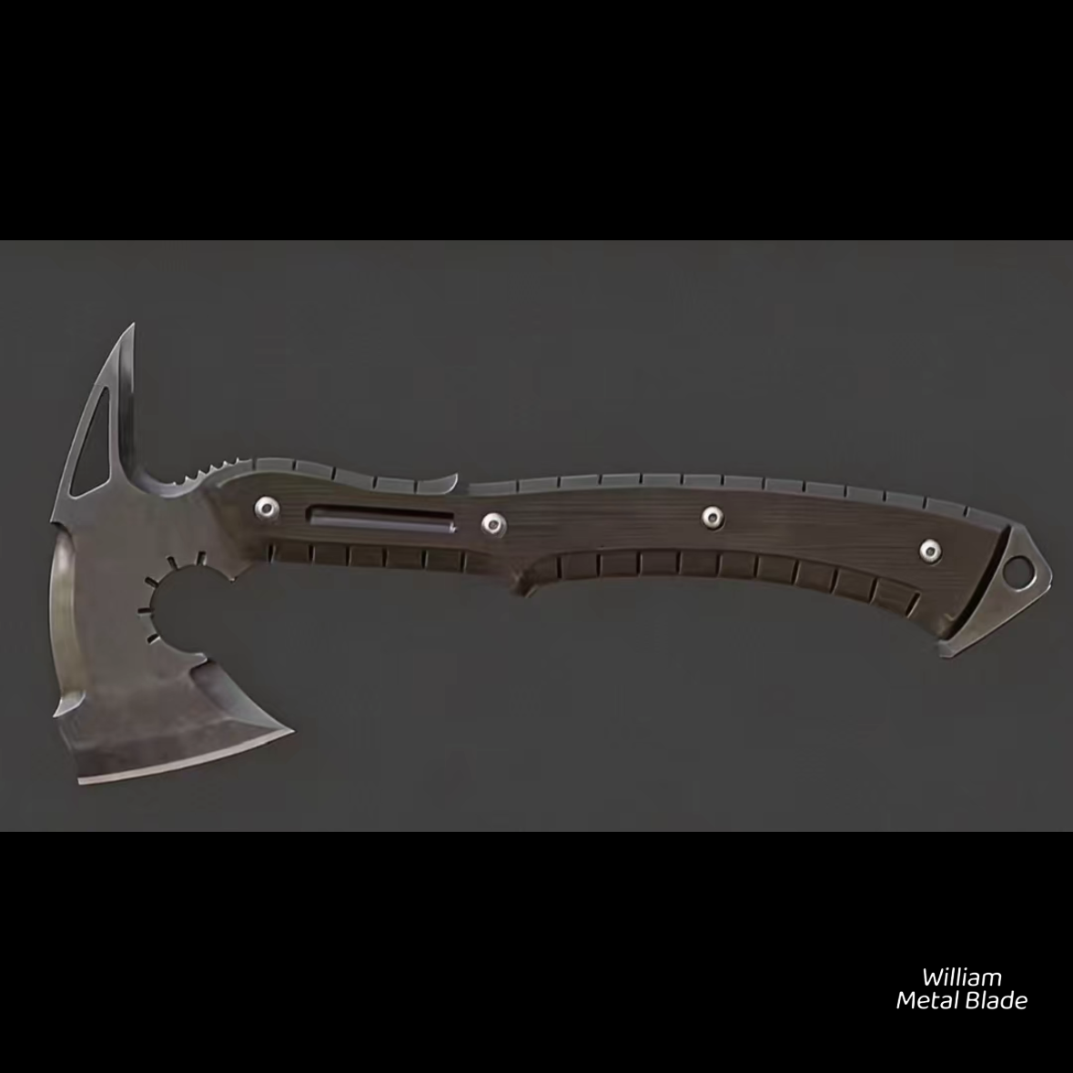 34CM/13.3" Hand-forging Re4 Leon’s Hatchet Axe Steel Replica