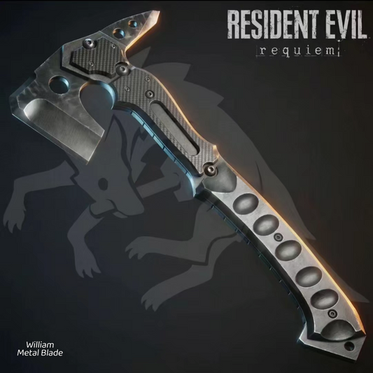 34CM/13.3" Hand-forging Re4 Leon’s Hatchet Axe Steel Replica