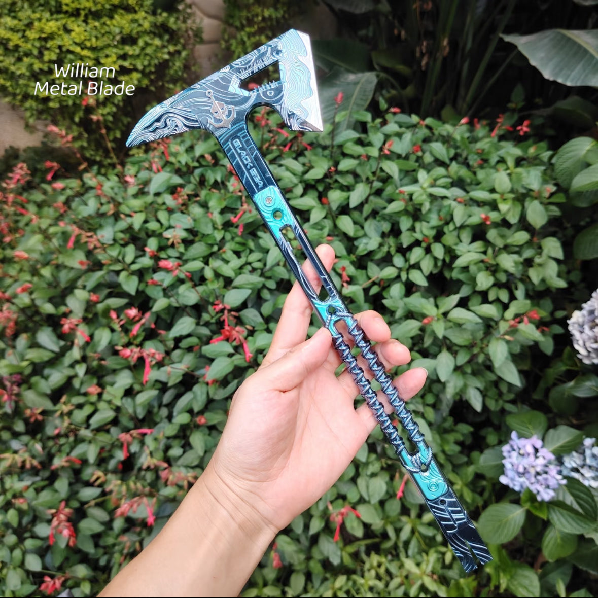 35CM/8.6" DF Black Sea Tactical Axe Metal Replica
