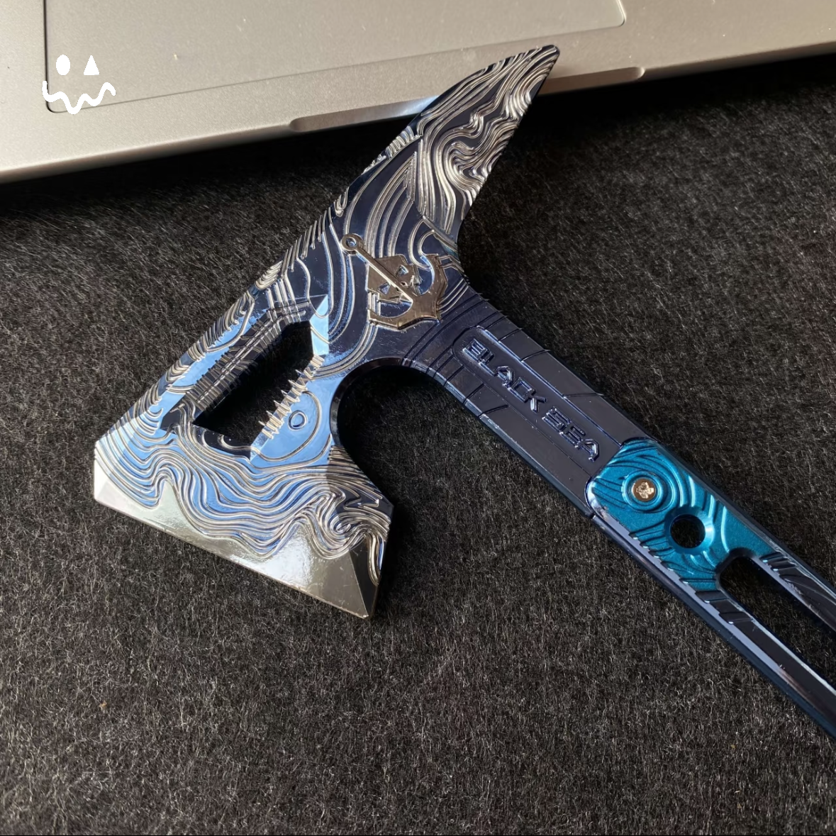 35CM/8.6" Delta Force Black Sea Tactical Axe Metal Replica