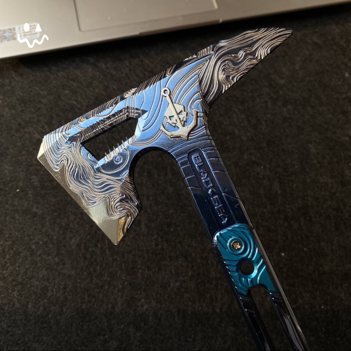 35CM/8.6" Delta Force Black Sea Tactical Axe Metal Replica