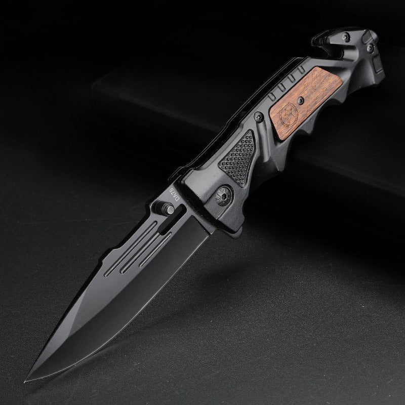 Black Cord Folding Knife