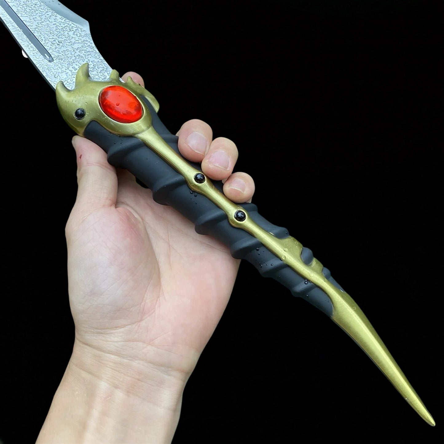 48CM/18.8" Arya Stark Valyrian Steel Dagger Catspaw Dagger Alloy Blunt Blade 1:1 Replica