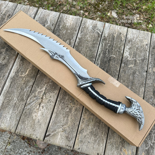 57CM/22.4" Skyrim Game Weapon New Daedric Sword Blunt Metal Replica