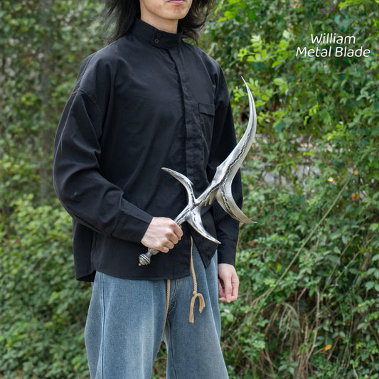 58CM/22.8" Elden Ring Black Knife Aluminum Alloy one-piece molding Replica