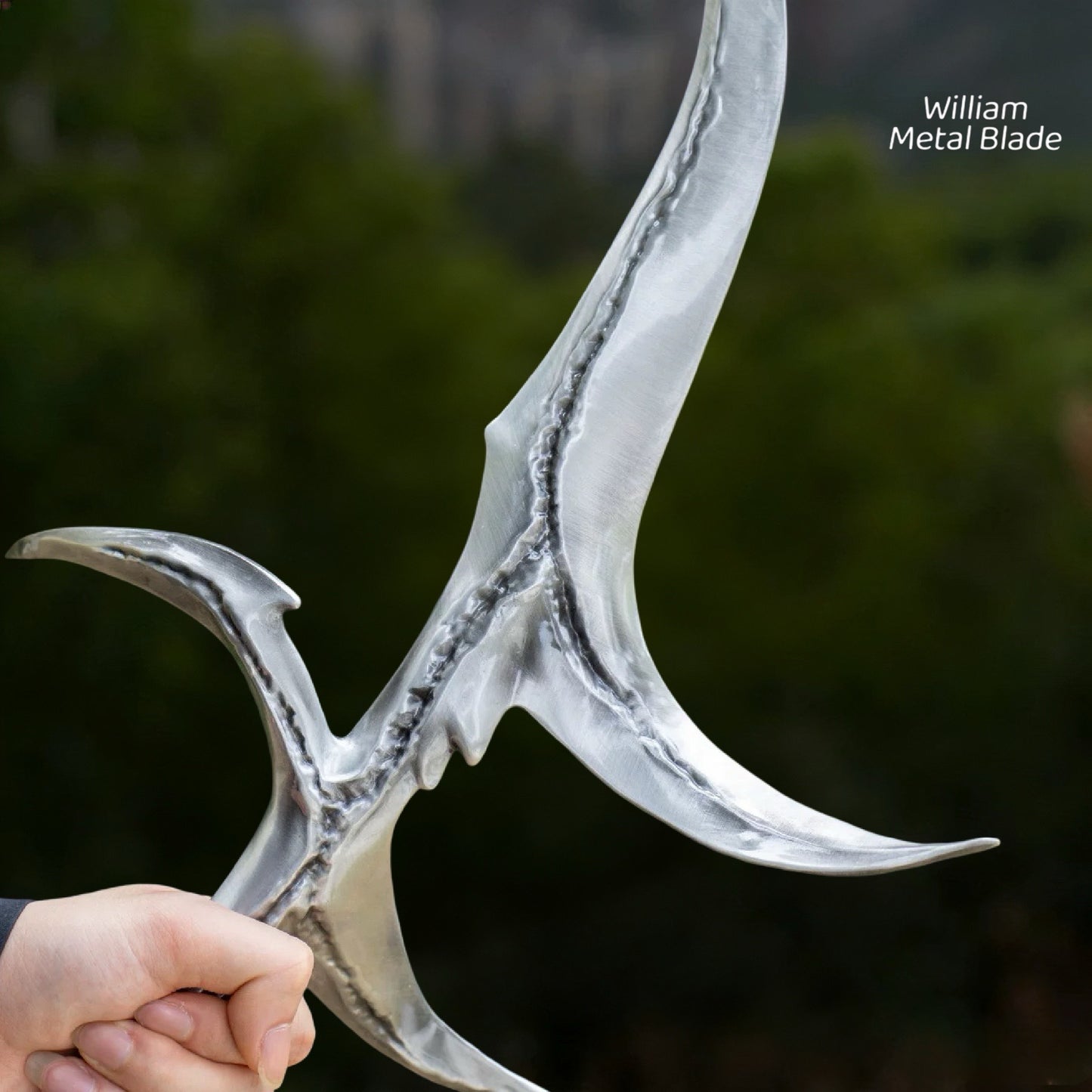 58CM/22.8" Elden Ring Black Knife Aluminum Alloy one-piece molding Replica