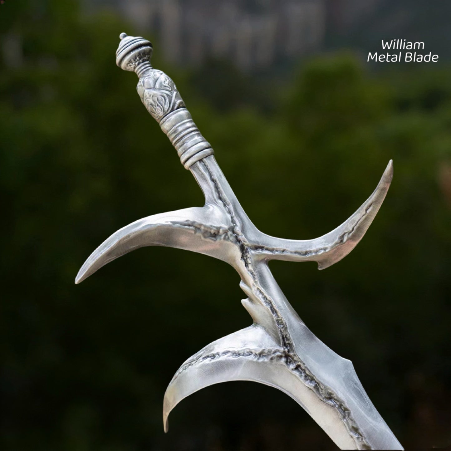 58CM/22.8" Elden Ring Black Knife Aluminum Alloy one-piece molding Replica