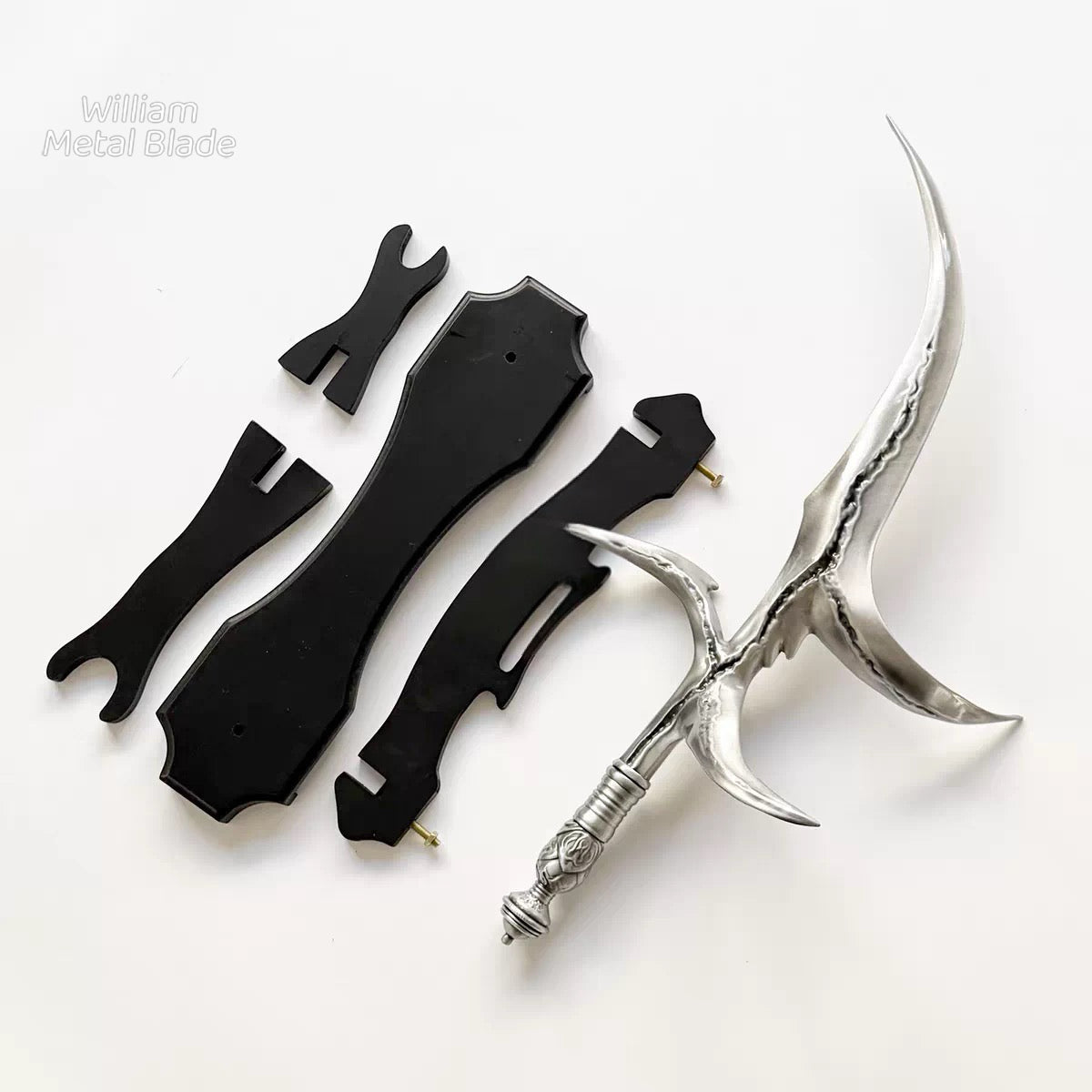 58CM/22.8" Elden Ring Black Knife Aluminum Alloy one-piece molding Replica