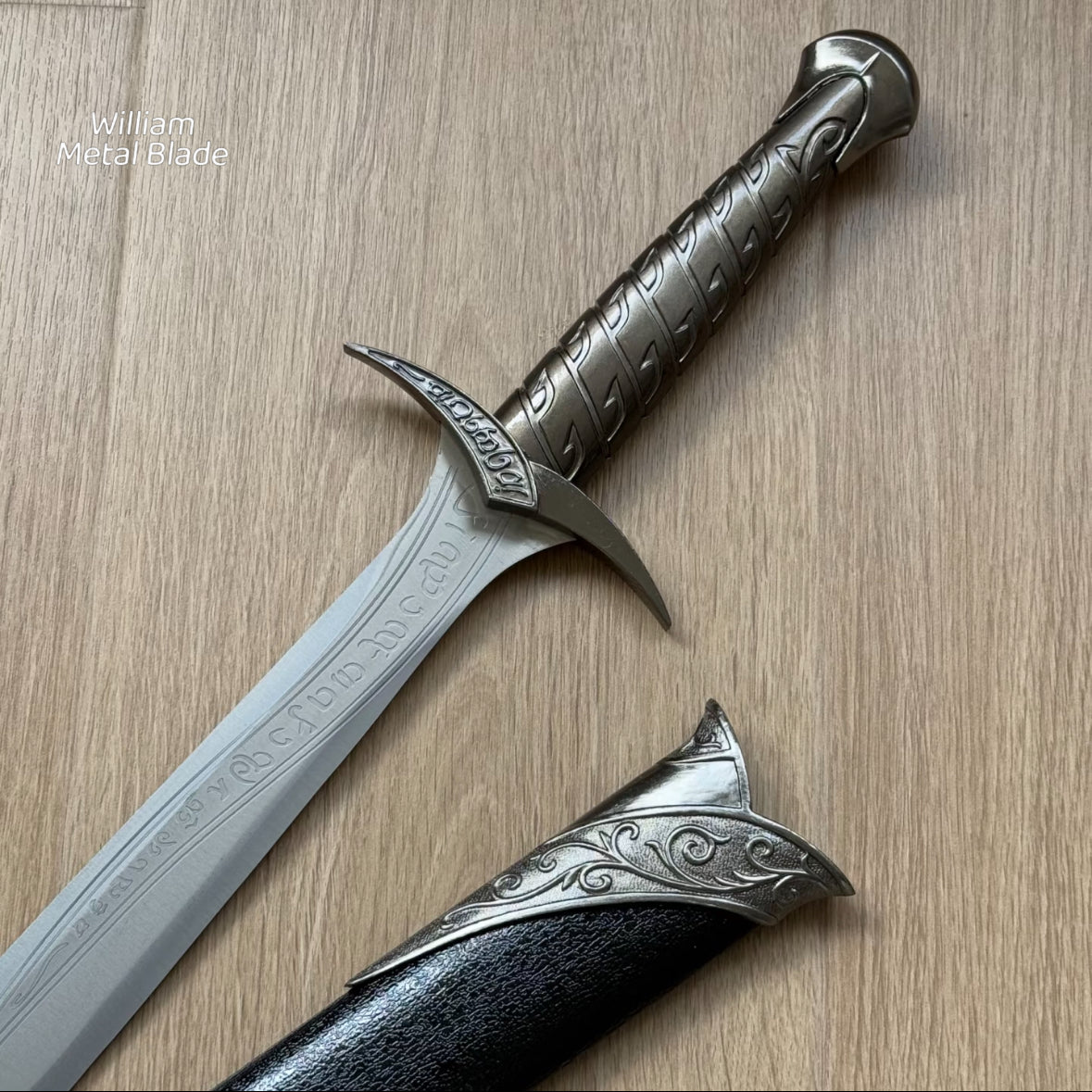 60CM/23.6" Bilbo Baggins Sword Steel Blunt Blade Display Weapon