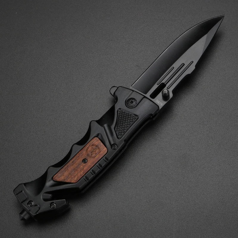 Black Cord Folding Knife