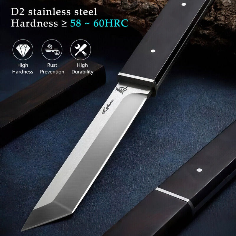 Samurai straight knife D2