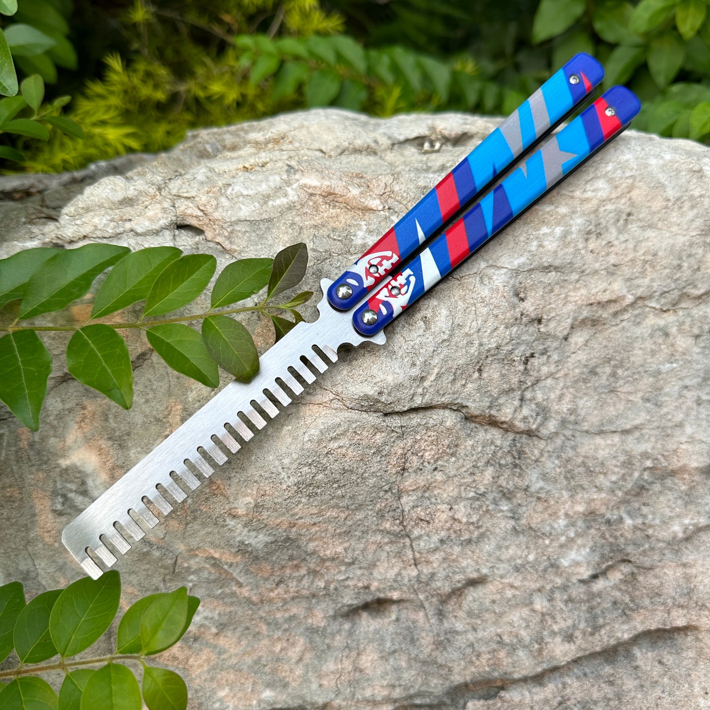 Metal Yoru Comb Balisong Butterfly Trainer Replica