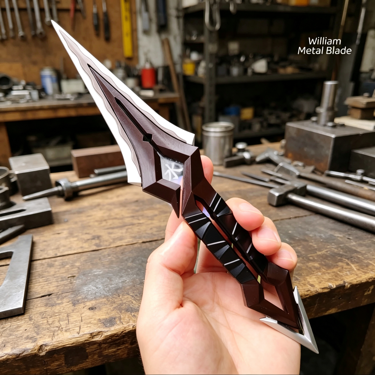 23CM/9.0" Kuronami Naru-Kami Metal Blunt Blade Kunai