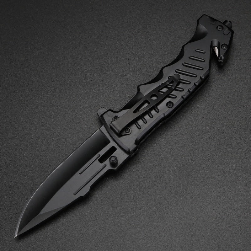 Black Cord Folding Knife