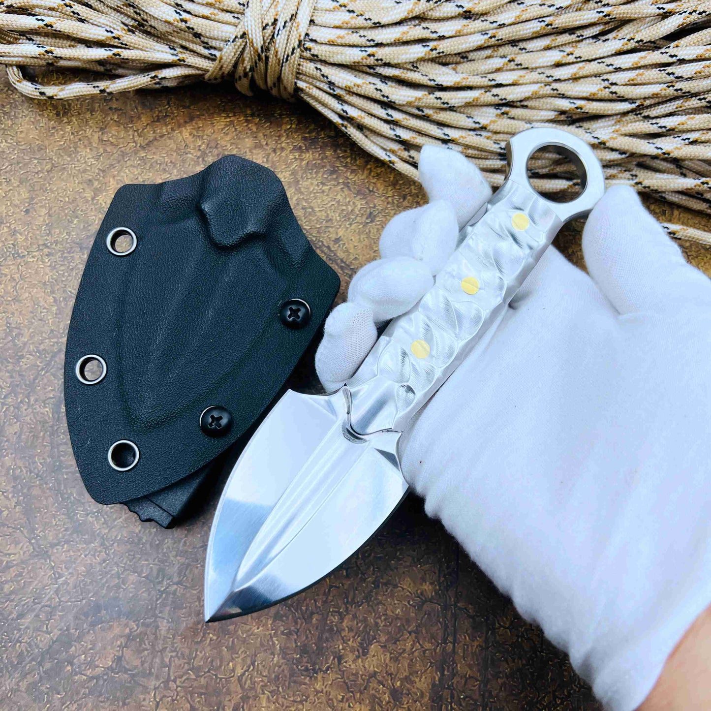 Outdoor camping portable integrated steel shovel knife