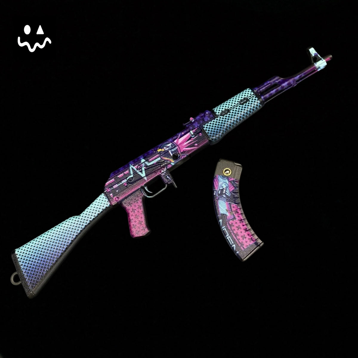 Neon Rider Case AK-47 Neon Rider Case Hardened And Vulcan Skin Gun Model 3 In 1 Pack ...