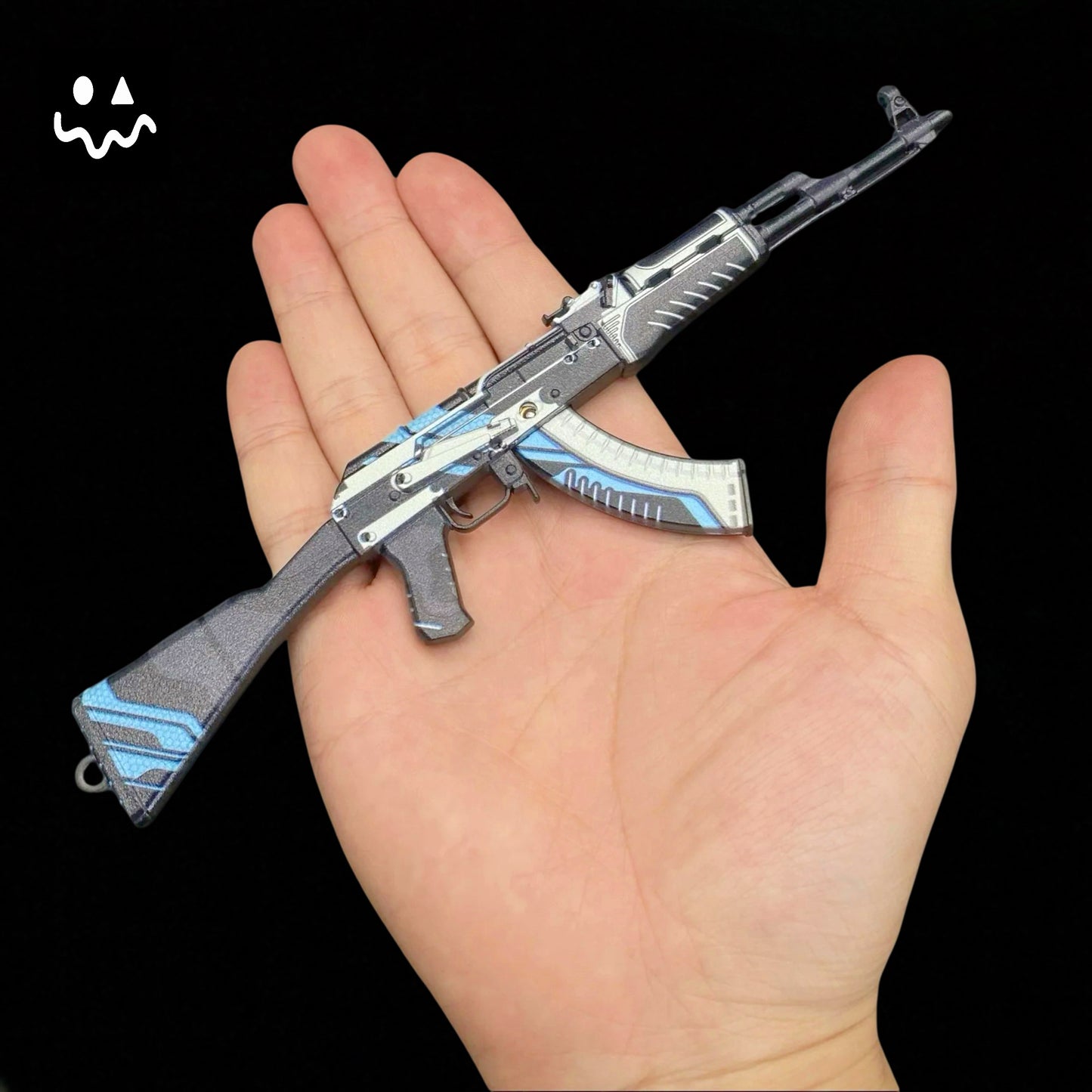 AK-47 Neon Rider Case Hardened And Vulcan Skin Gun Model  3 In 1 Pack