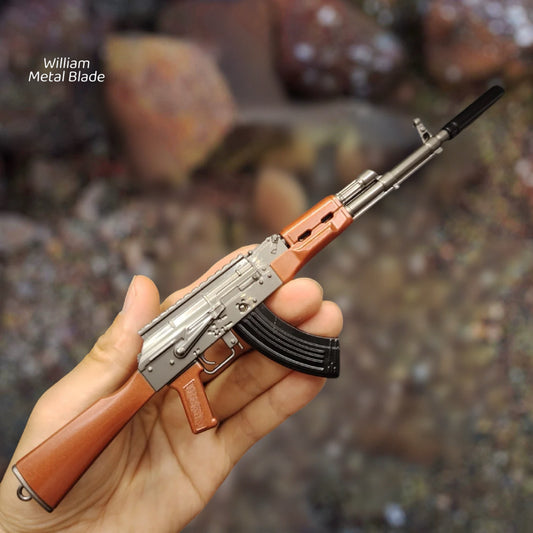 AK47 Small Metal Replica Kalashnikov Assault Rifle Miniature