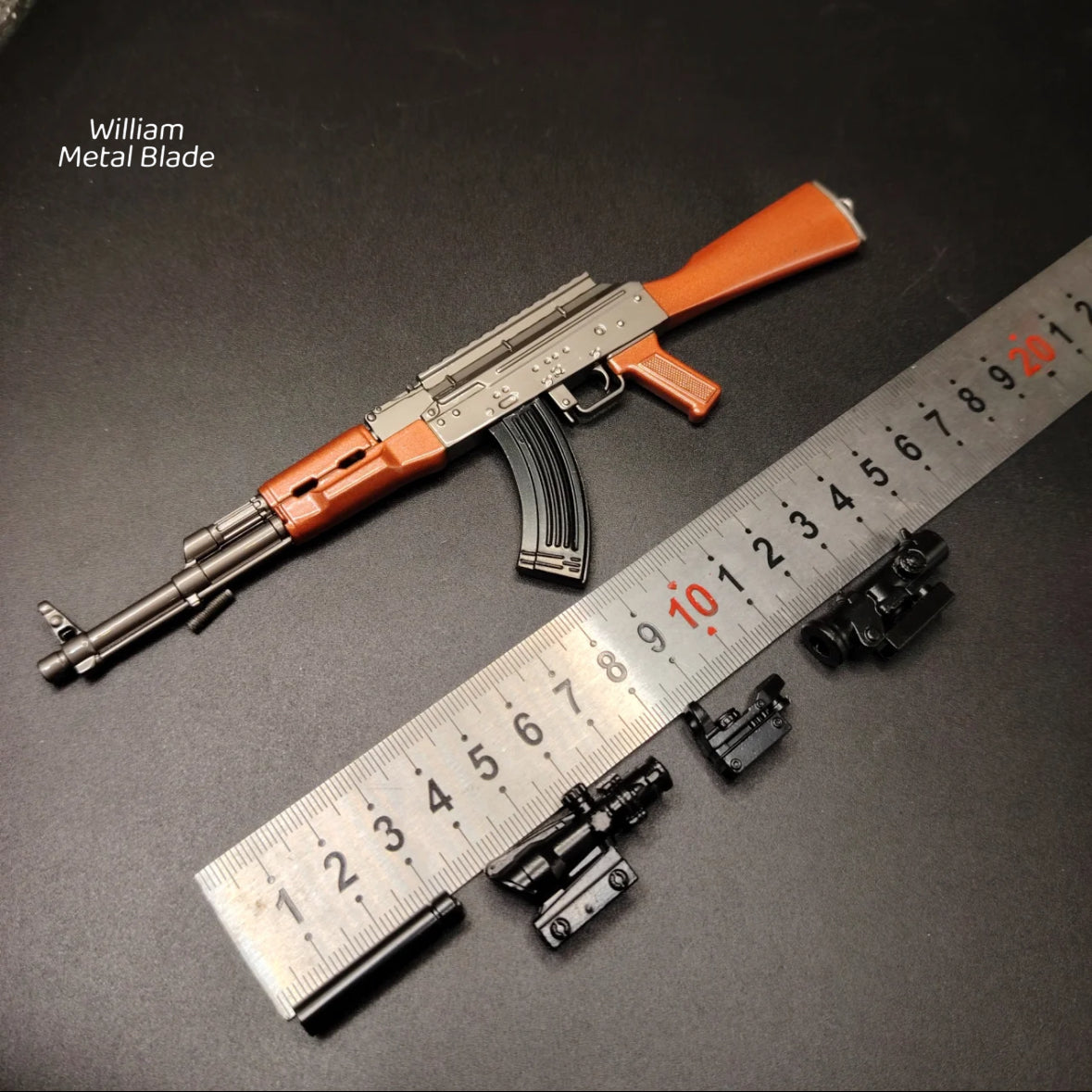 AK47 Small Metal Replica Kalashnikov Assault Rifle Miniature