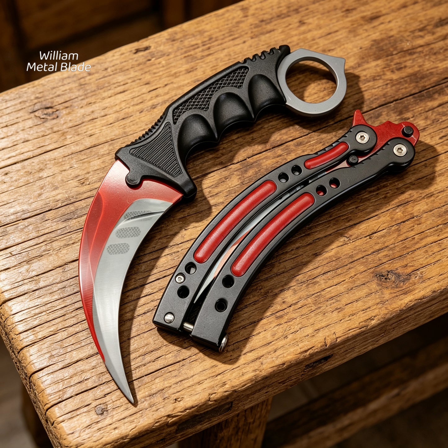 Autotronic Skin Karambit Trainer & Balisong Knife Gift Case