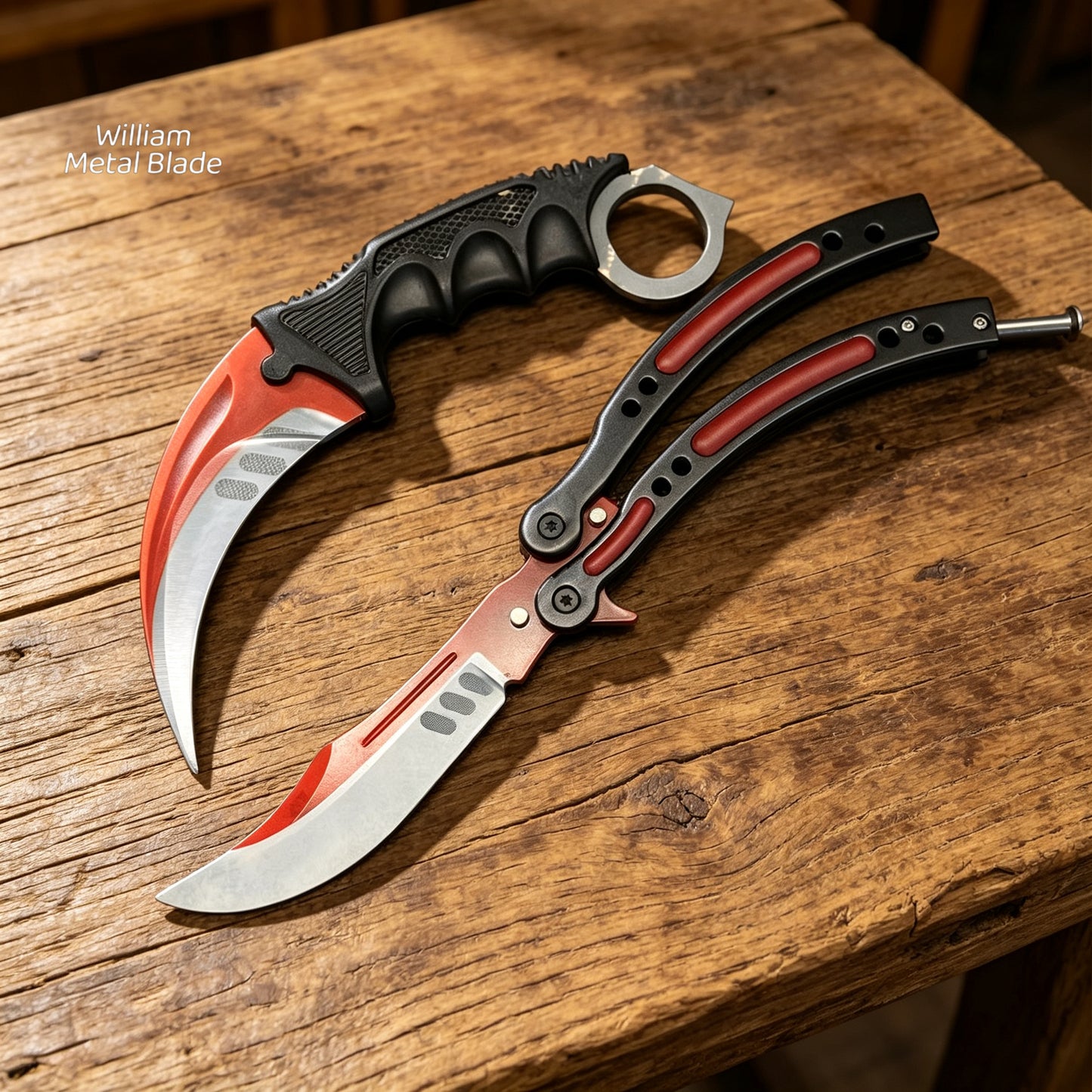 Autotronic Skin Karambit Trainer & Balisong Knife Gift Case