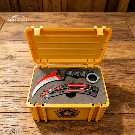 Autotronic Skin Karambit Trainer & Balisong Knife Gift Case