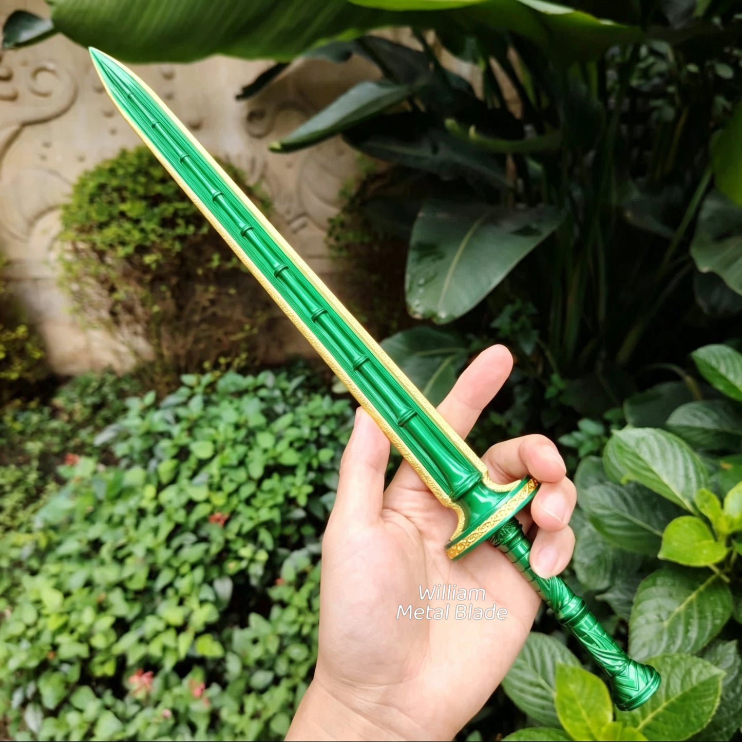 Azure Bamboo Cloudswarm Swords Metal Replica