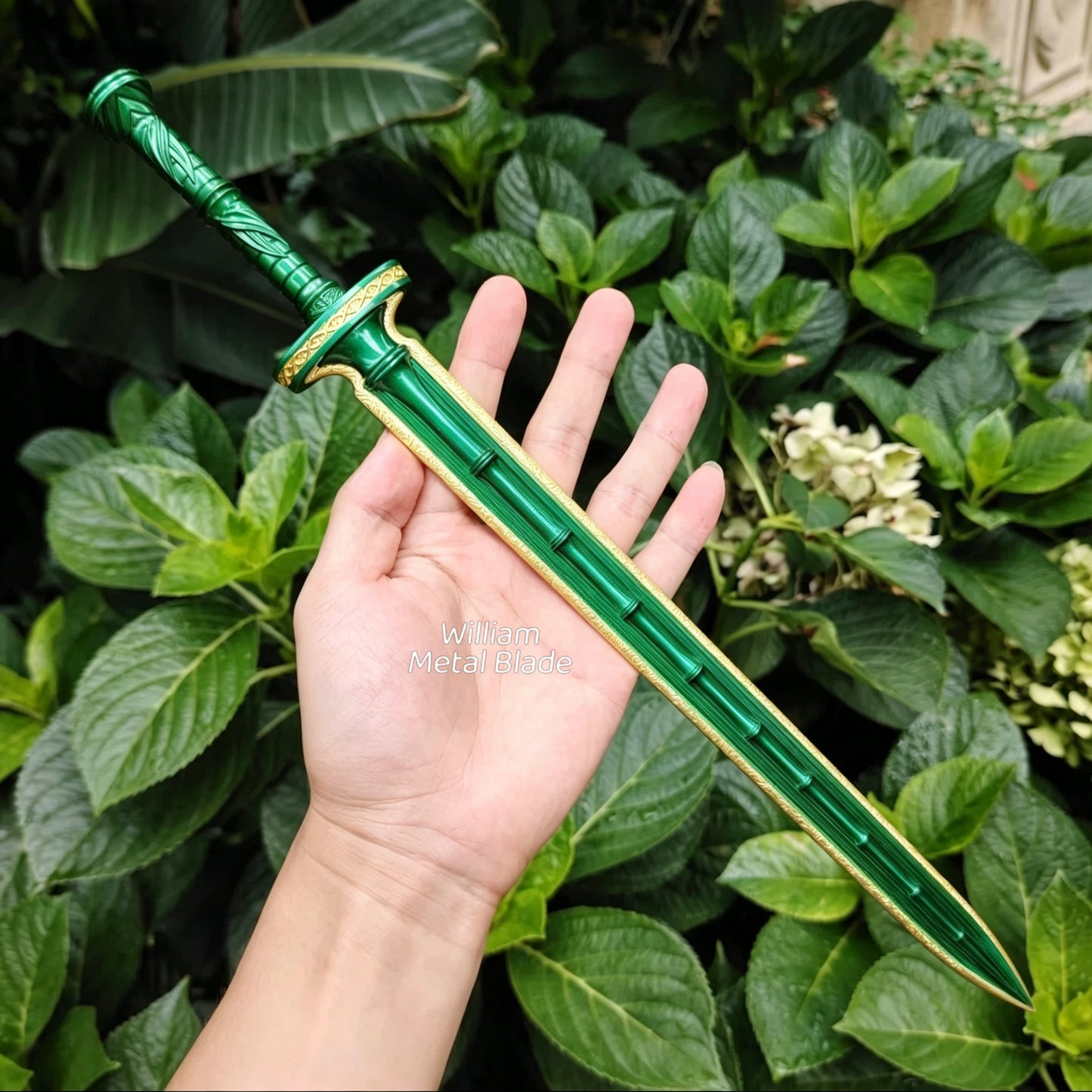 Azure Bamboo Cloudswarm Swords Metal Replica