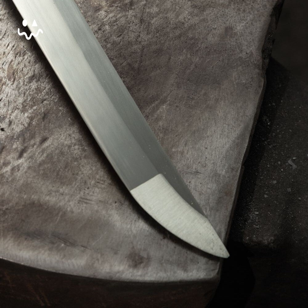 103cm/40.1" Handmade Black Katana Samurai Sword Manganese Steel Blunt Blade