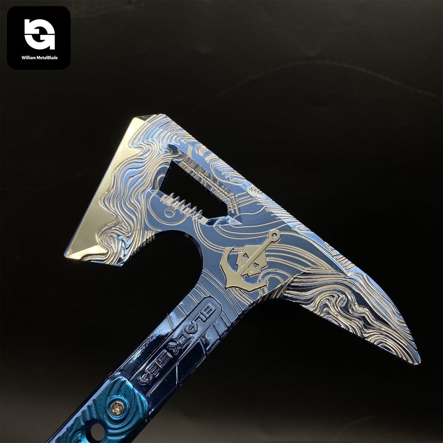 35CM/8.6" Delta Force Black Sea Tactical Axe Metal Replica