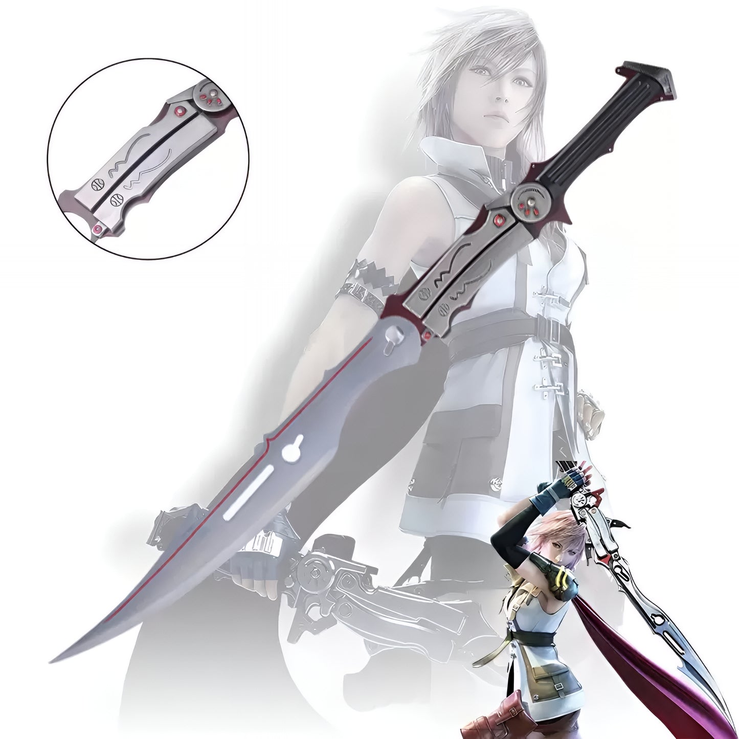 Blazefire Saber Lightning Gunblade IRL Steel Replica