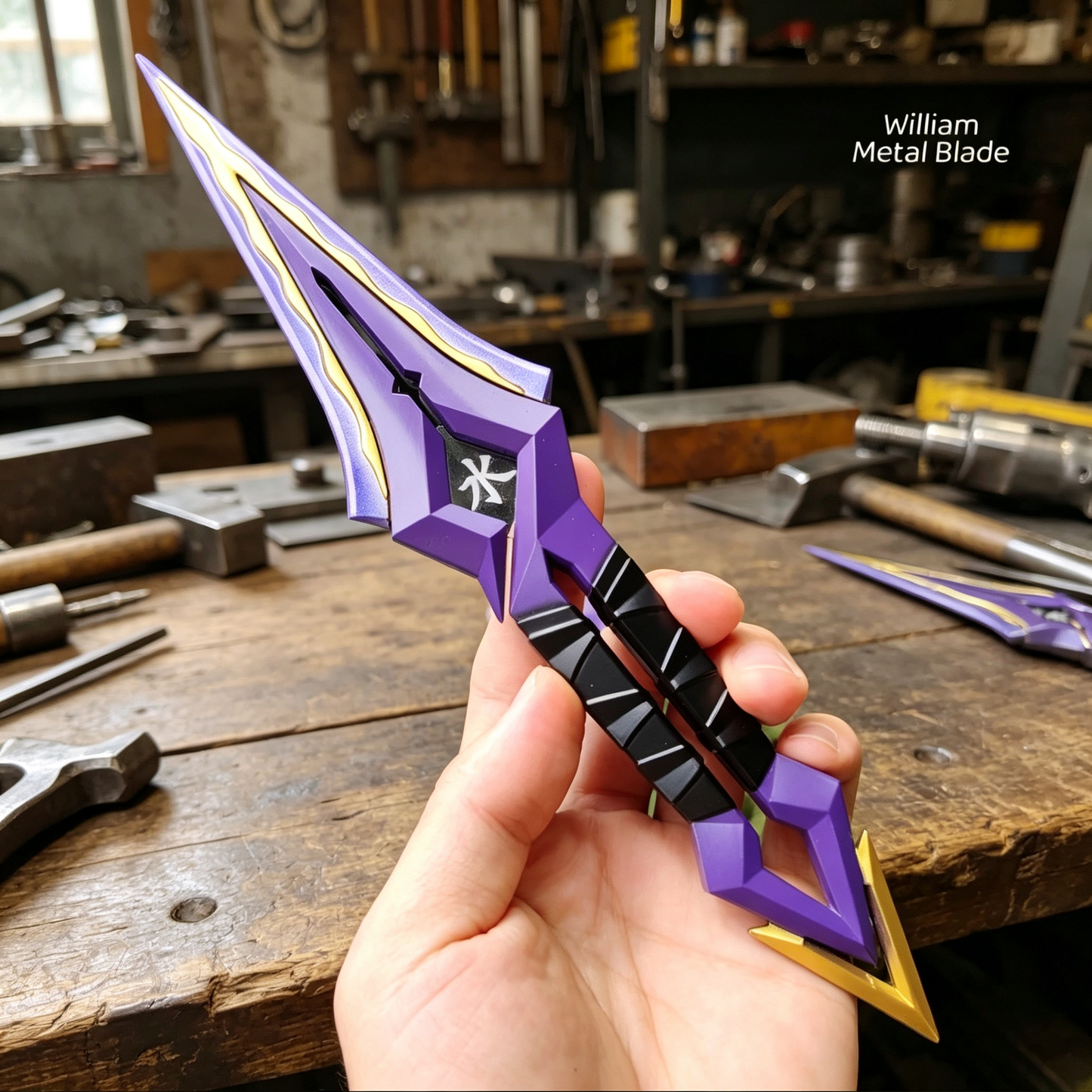 23CM/9.0" Kuronami Naru-Kami Metal Blunt Blade Kunai