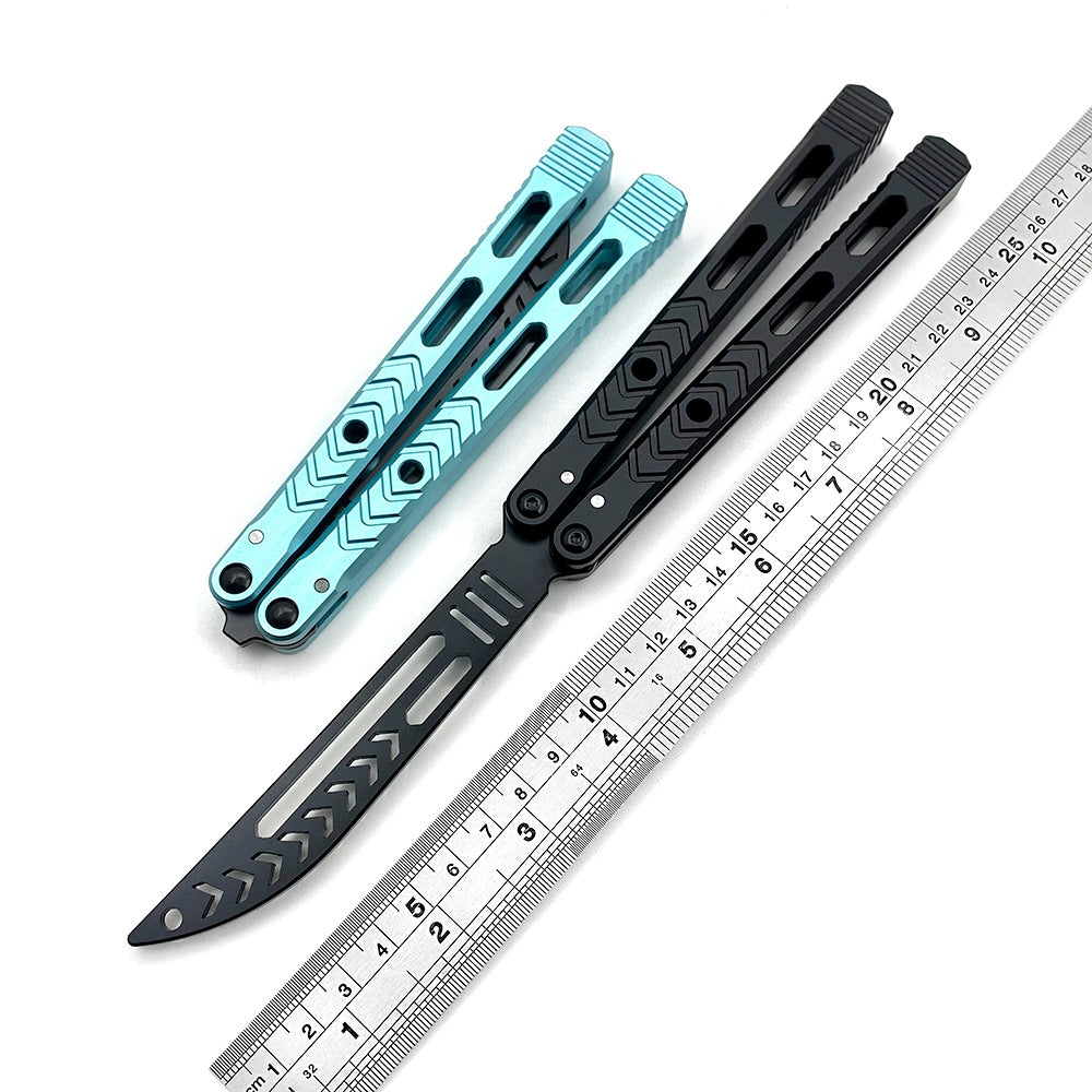 Aviation Aluminum 7075 Cutting High-End Balisong Blunt Blade Butterfly Trainer