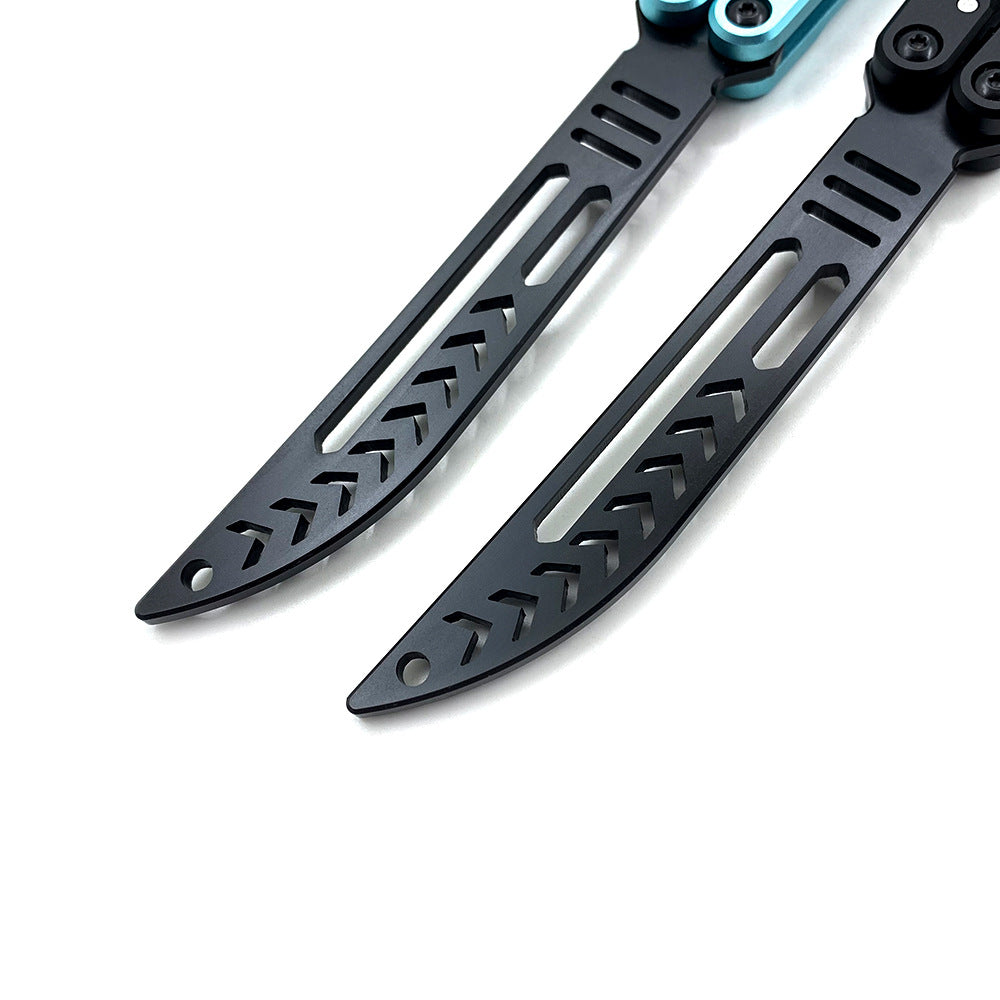 Aviation Aluminum 7075 Cutting High-End Balisong Blunt Blade Butterfly Trainer