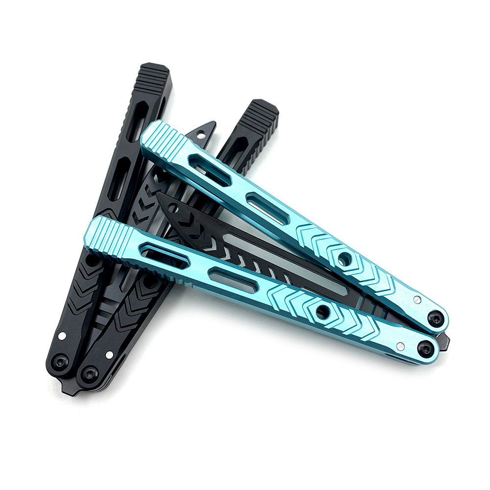 Aviation Aluminum 7075 Cutting High-End Balisong Blunt Blade Butterfly Trainer