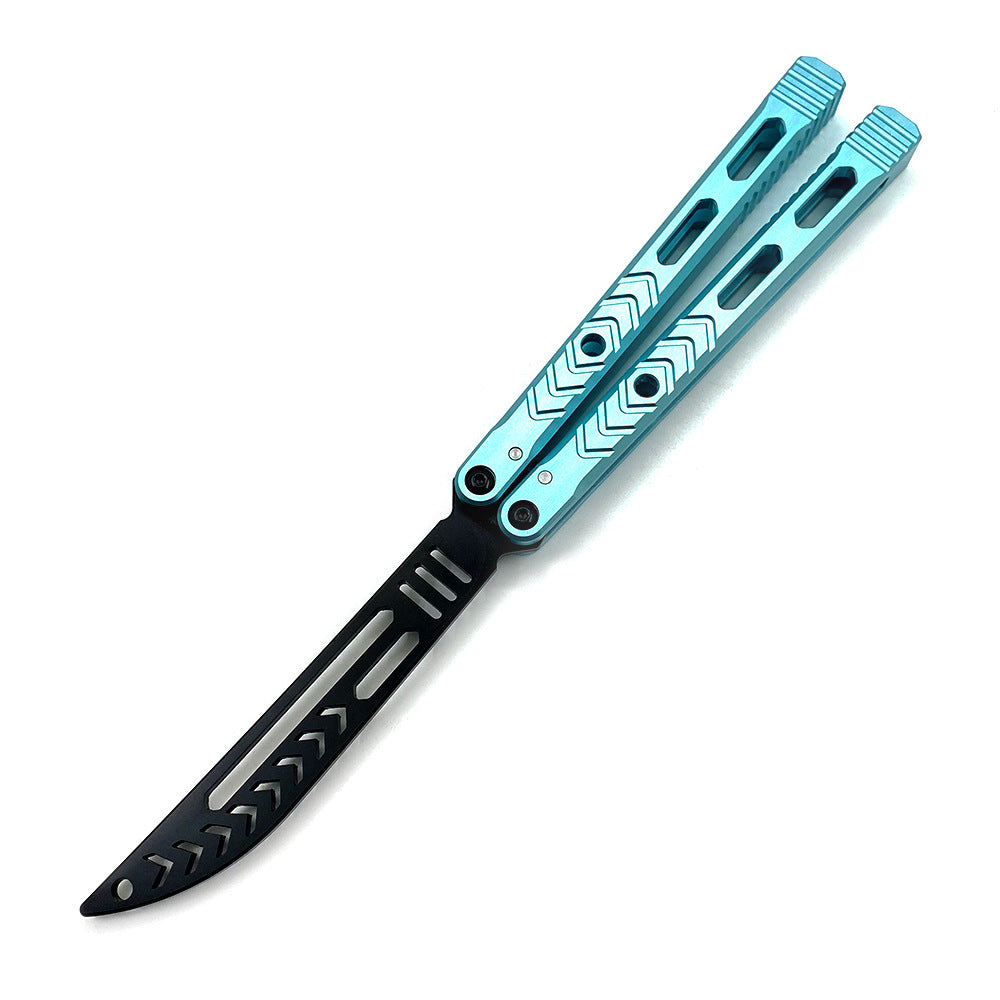 Aviation Aluminum 7075 Cutting High-End Balisong Blunt Blade Butterfly Trainer