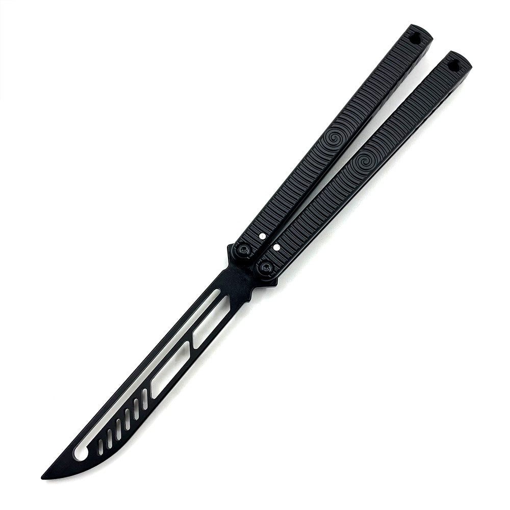 Black & Silvery CNC Cutting High-End Balisong Butterfly Trainer