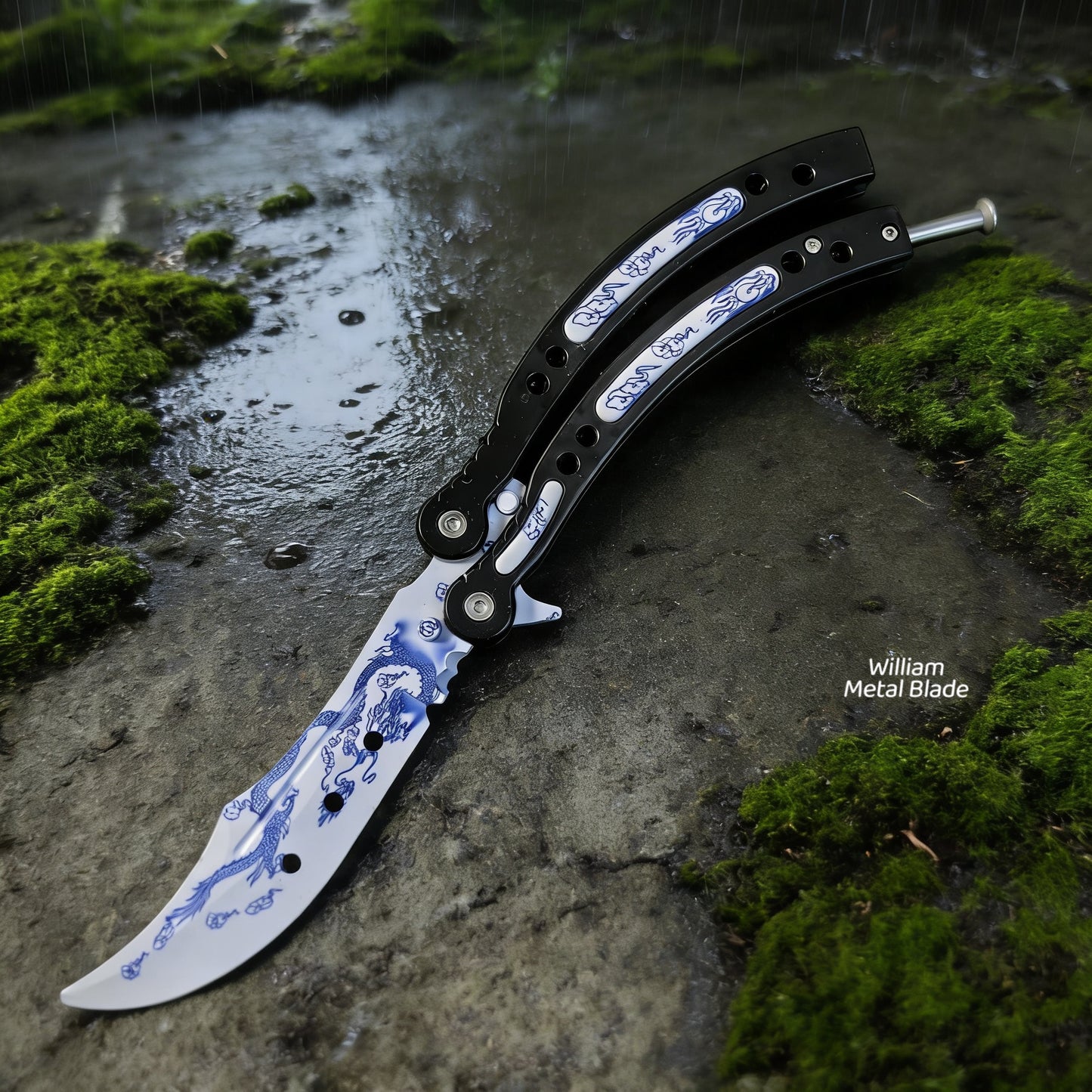CS Balisong Blunt Blade Trainer Metal Replica Collection