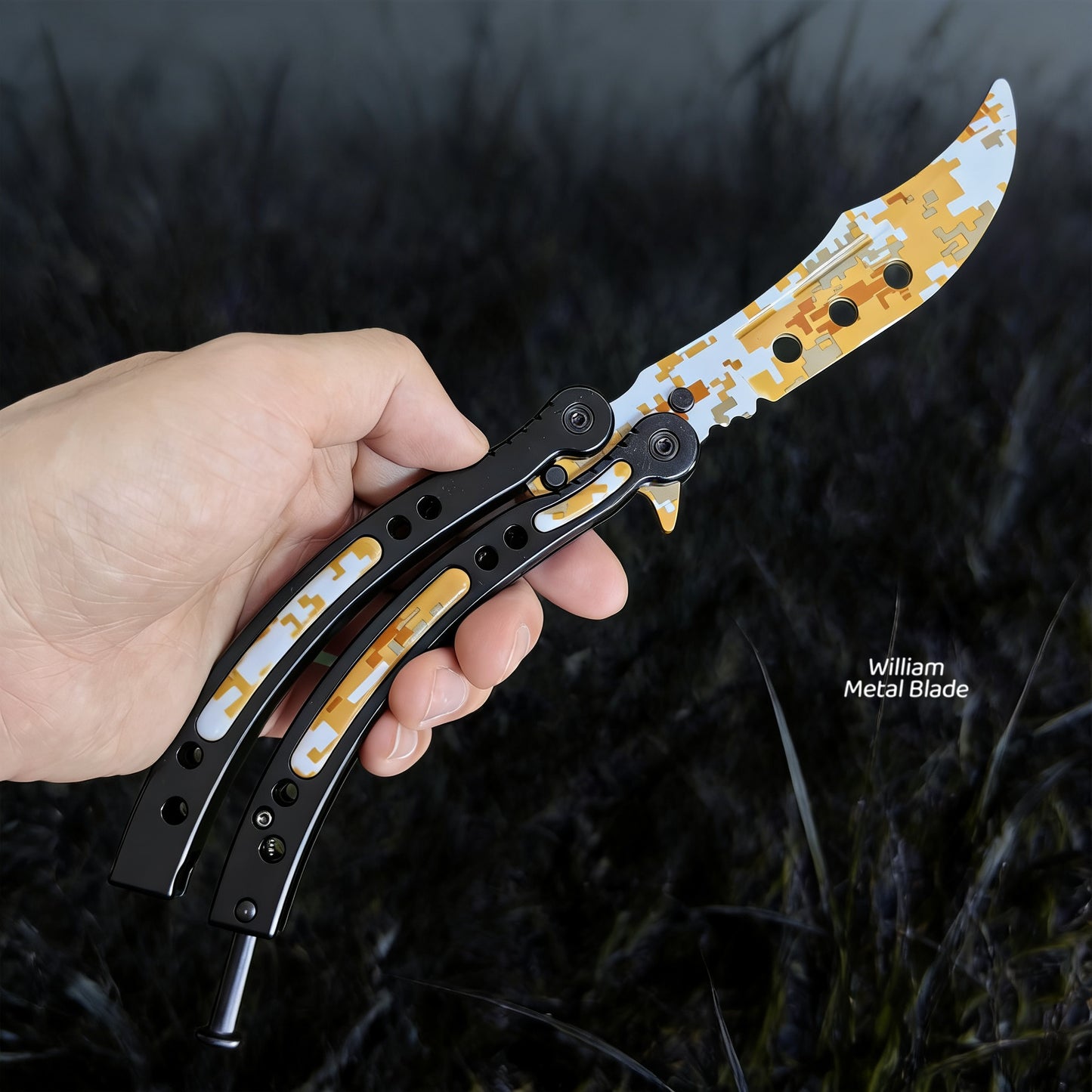 CS Balisong Blunt Blade Trainer Metal Replica Collection