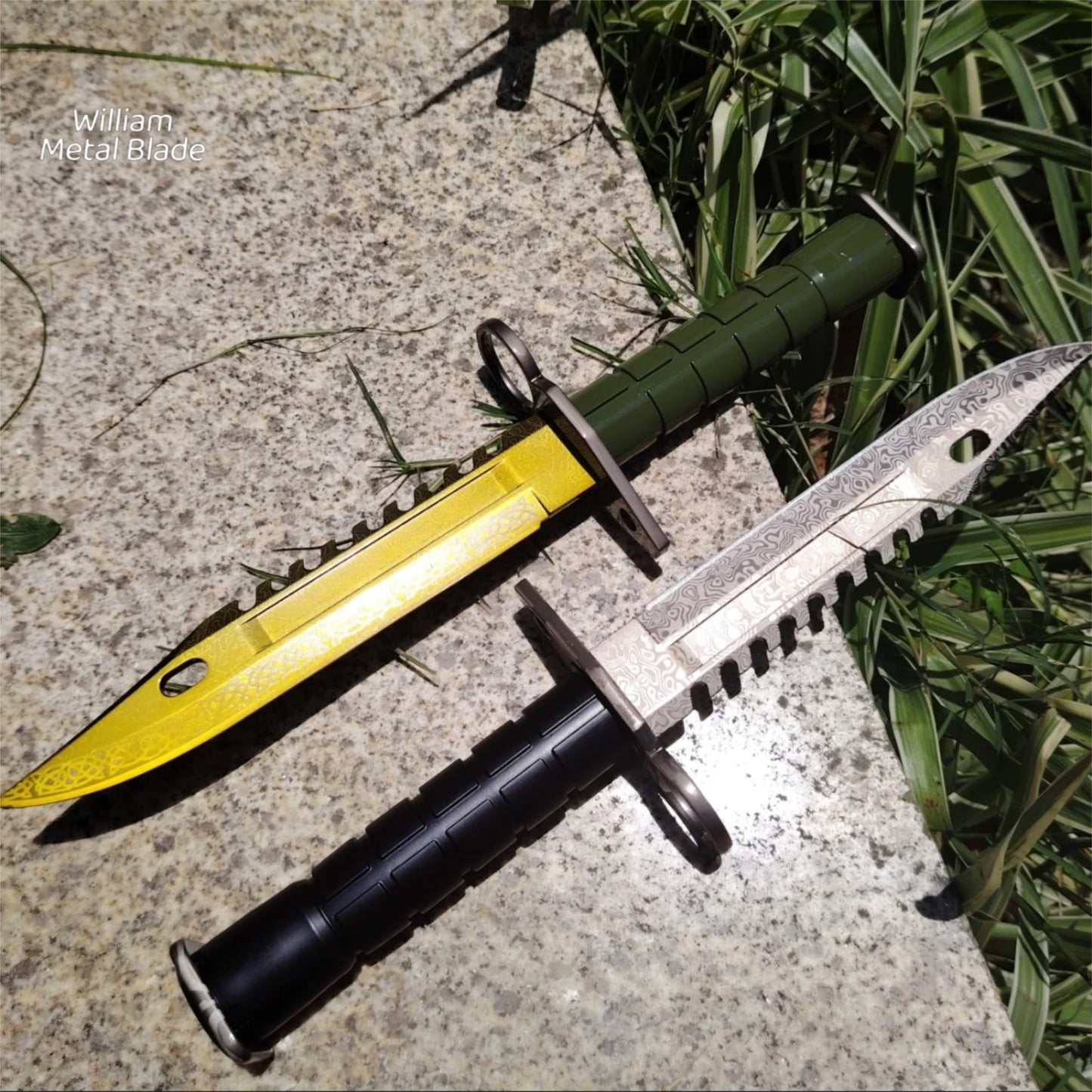CSGO 33cm/12.9'' Damascus M9 Knife Metal Blunt Blade Replica
