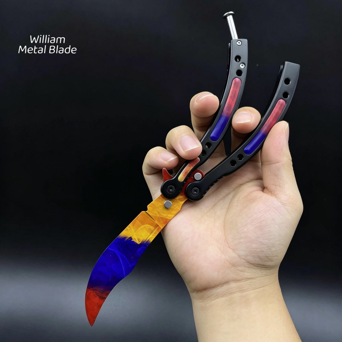 CSGO Balisong High-quality Blunt Blade Trainer Metal Replica