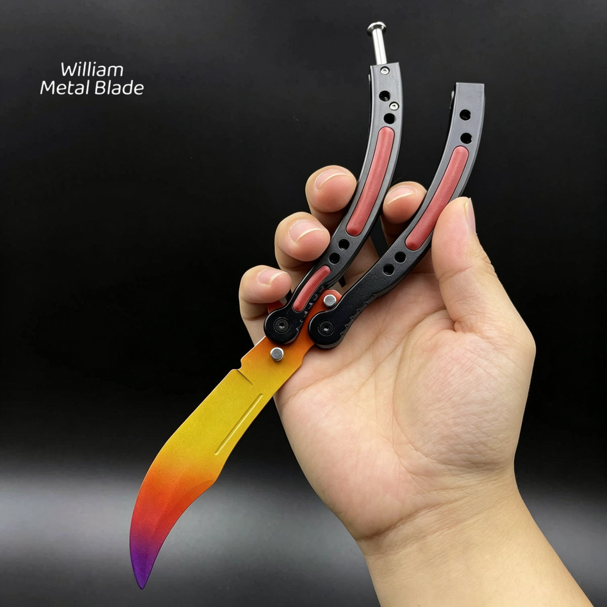CSGO Balisong High-quality Blunt Blade Trainer Metal Replica
