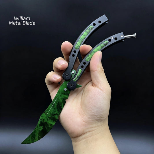 CSGO Balisong High-quality Blunt Blade Trainer Metal Replica
