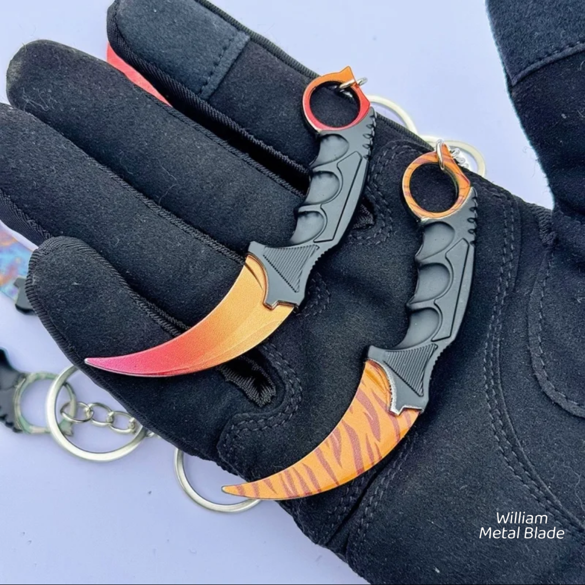 CS Mini Karambit Metal Keychain