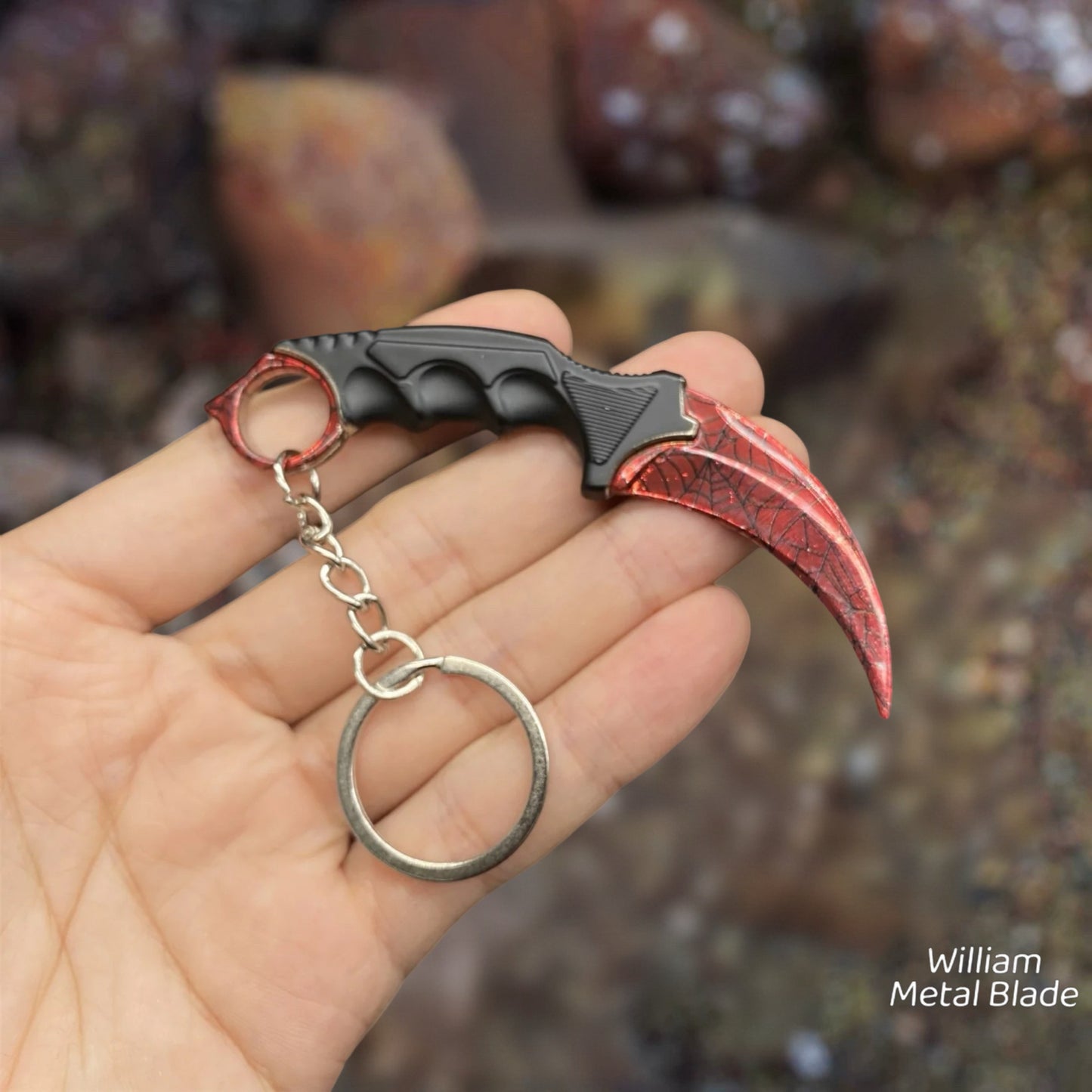 CS Mini Karambit Metal Keychain