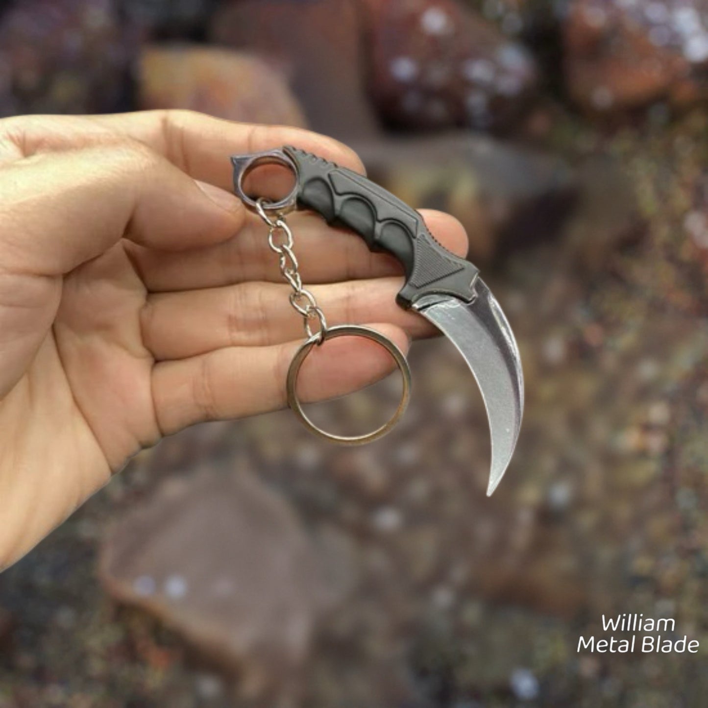 CS Mini Karambit Metal Keychain