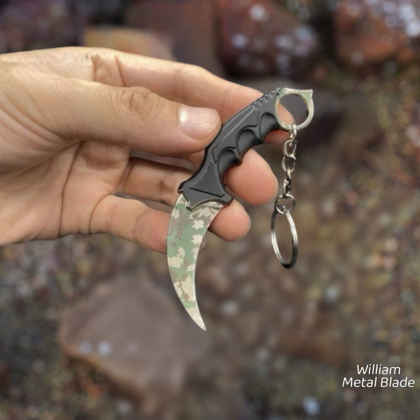 CS Mini Karambit Metal Keychain
