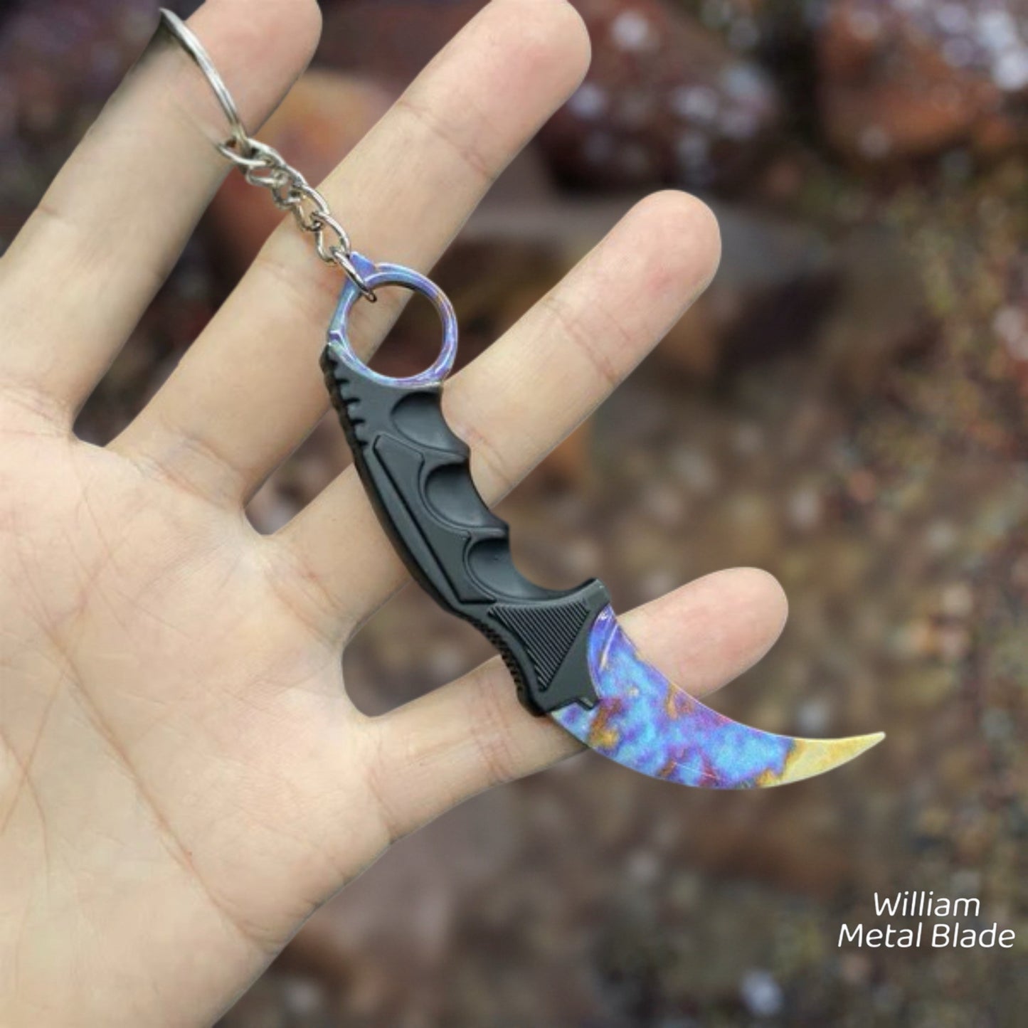 CS Mini Karambit Metal Keychain