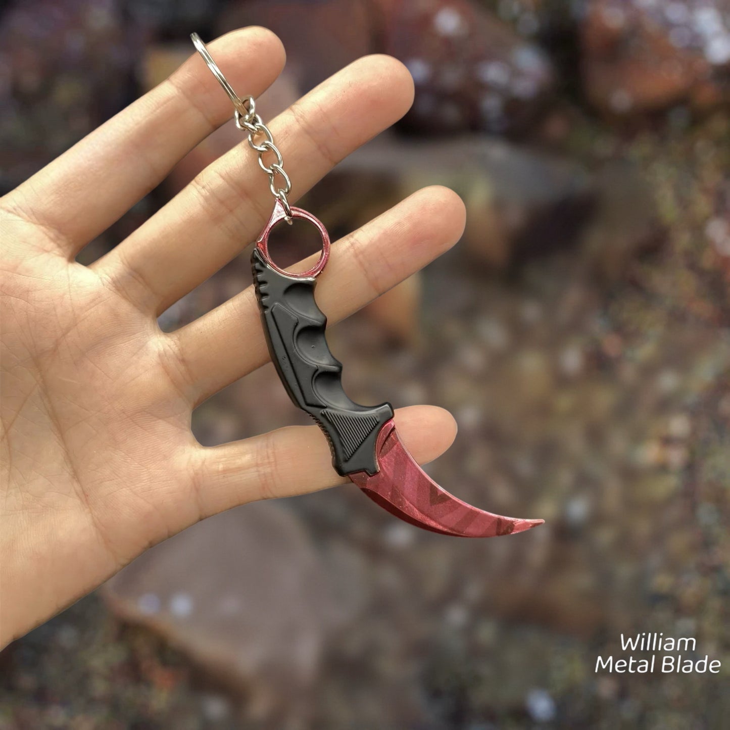 CS Mini Karambit Metal Keychain