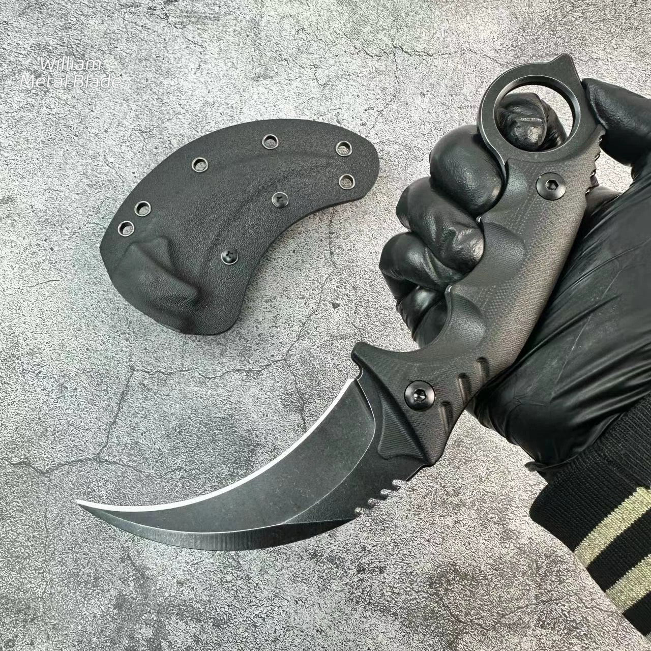 CS Night Karambit Steel Sharp Balde EDC Knife